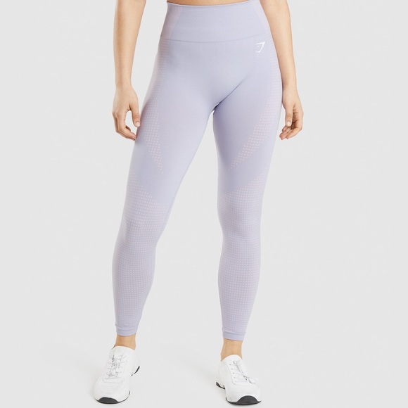 Gymshark Pants - Gymshark Vital Seamless 2.0 Leggings Moonstone Blue Marl Lilac Pink Size Large